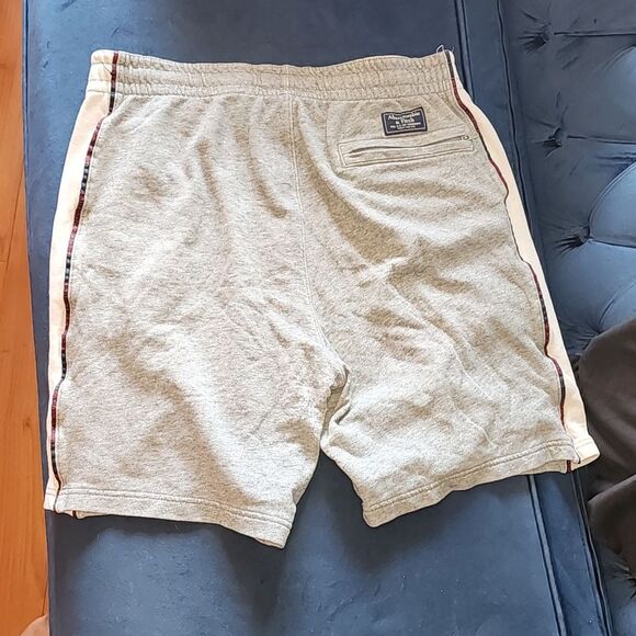 Abercrombie & Fitch Gray Blue Athletic Sweats Shorts Pockets Large - Picture 5 of 5